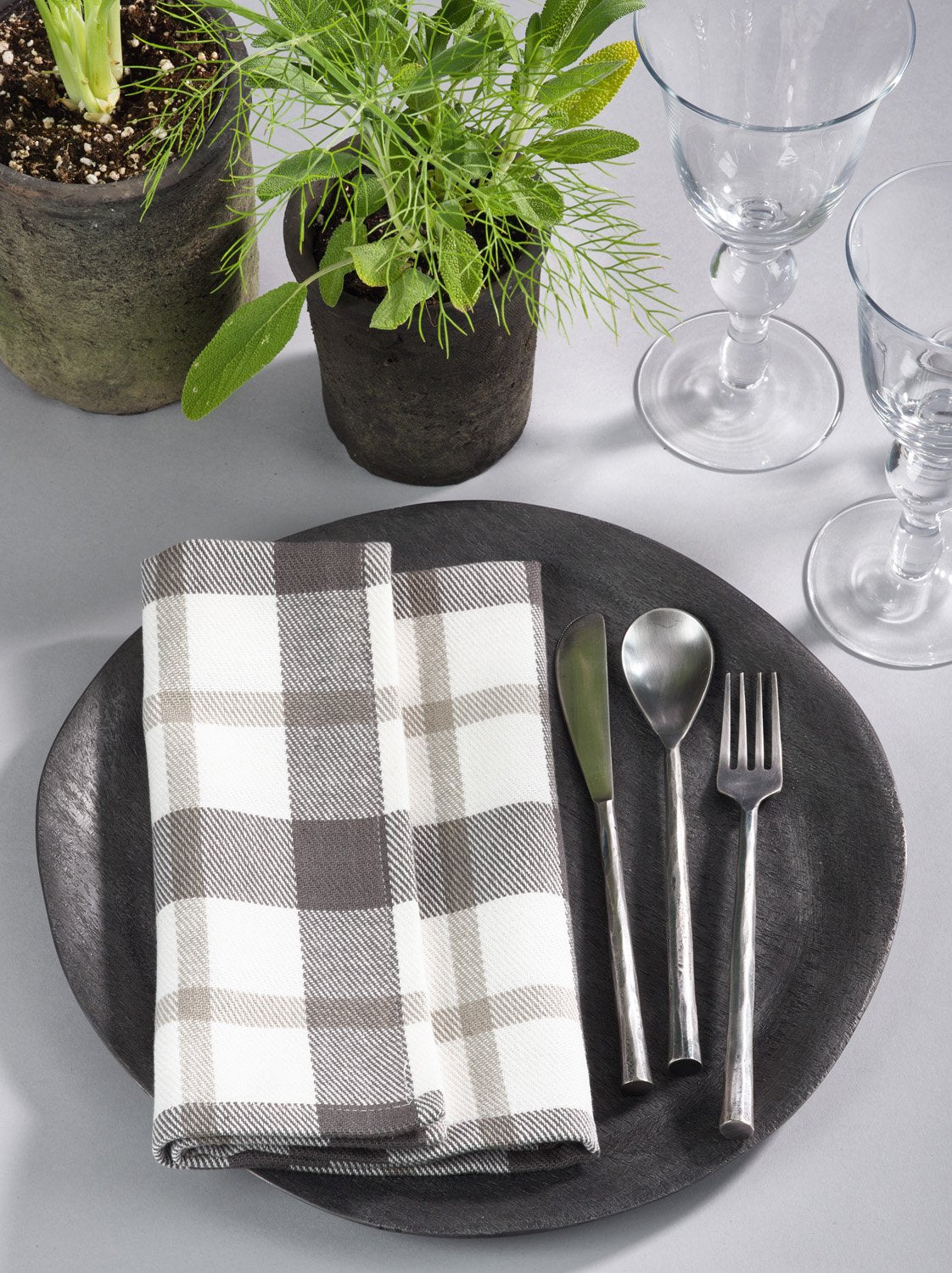 Fennco Styles Classic Plaid Design Tabletop Collection
