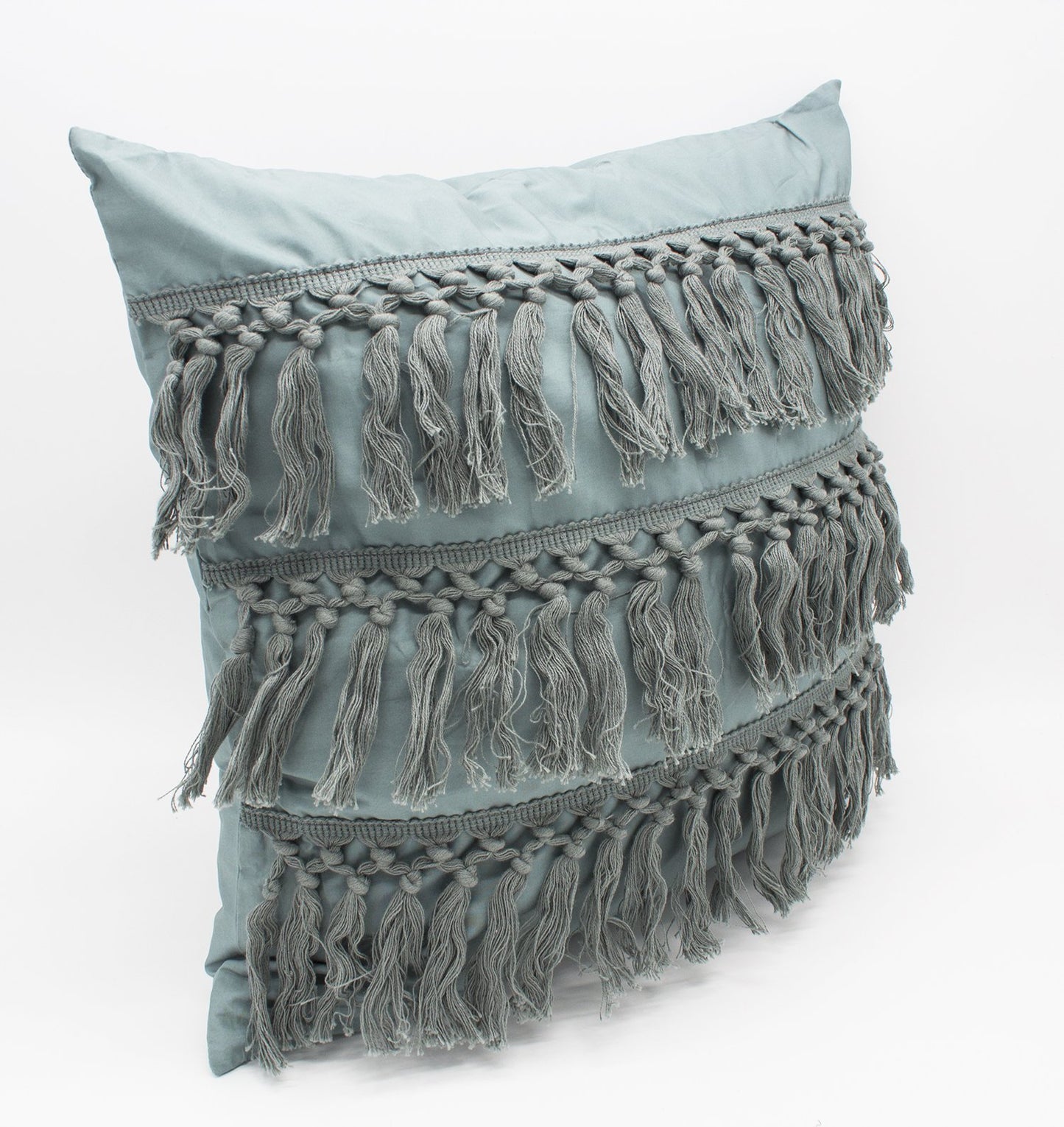 Fennco Styles Stylish Fringe Tassels Decorative Cotton Throw Pillow