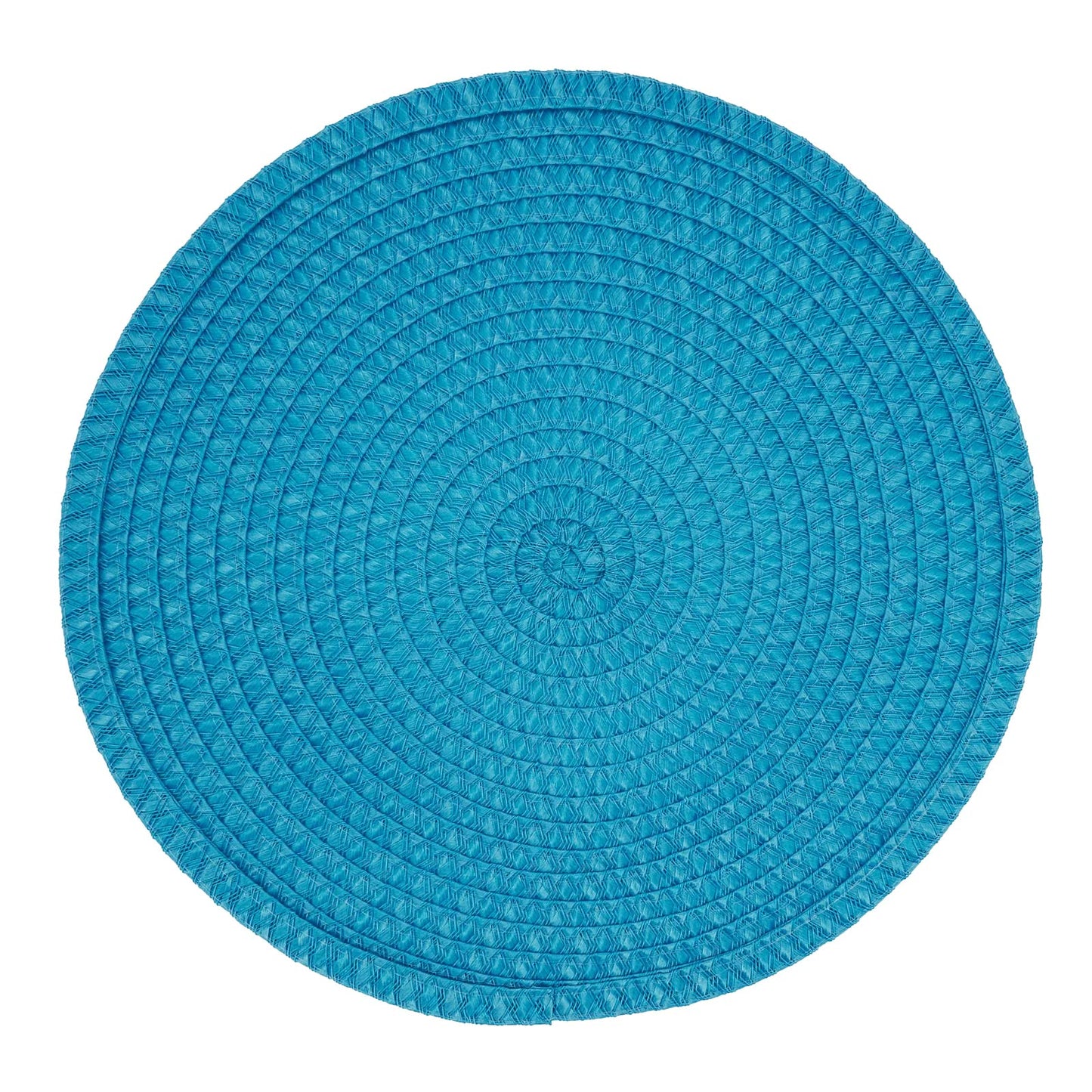 Fennco Styles Modern Everyday Textured Placemats 15 Inches Round, Set of 4 – Black Woven Table Mats for Home, Dining Room Décor, Banquets, Indoor & Outdoor and Special Events
