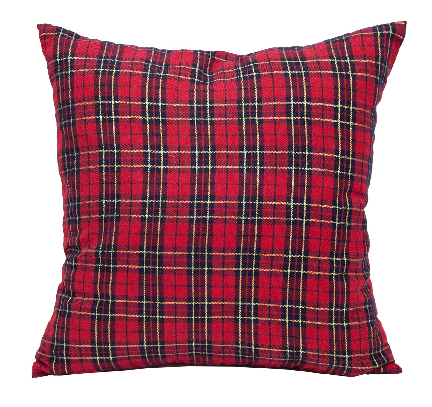 Fennco Styles Holiday Tartan Plaid Deer Christmas Decorative Throw Pillow Cover
