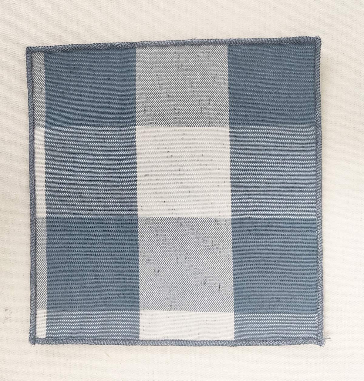 Fennco Styles Buffalo Check Double Layers Reversible Coasters 6"W x 6"L, Set of 4 - Handmade in USA - Plaid Cocktail Napkins for Everyday Use and Special Occasion