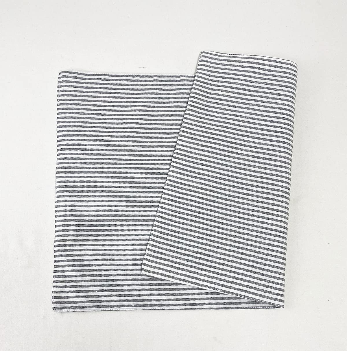 Fennco Styles Simple Ticking Stripes 100% Pure Cotton Placemats 13 x 19 Inch, Set of 4