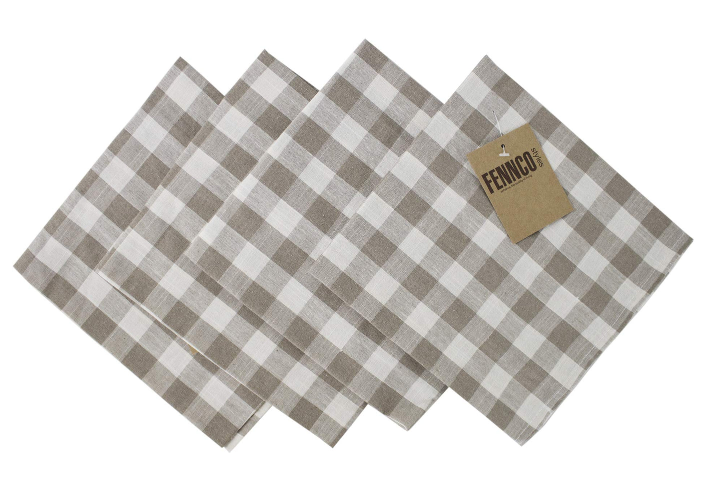 Fennco Styles Classic Gingham Checkered Tablecloth - Check Pattern Table Cover for Everyday Use, Country Theme Party, Banquets and Home Décor