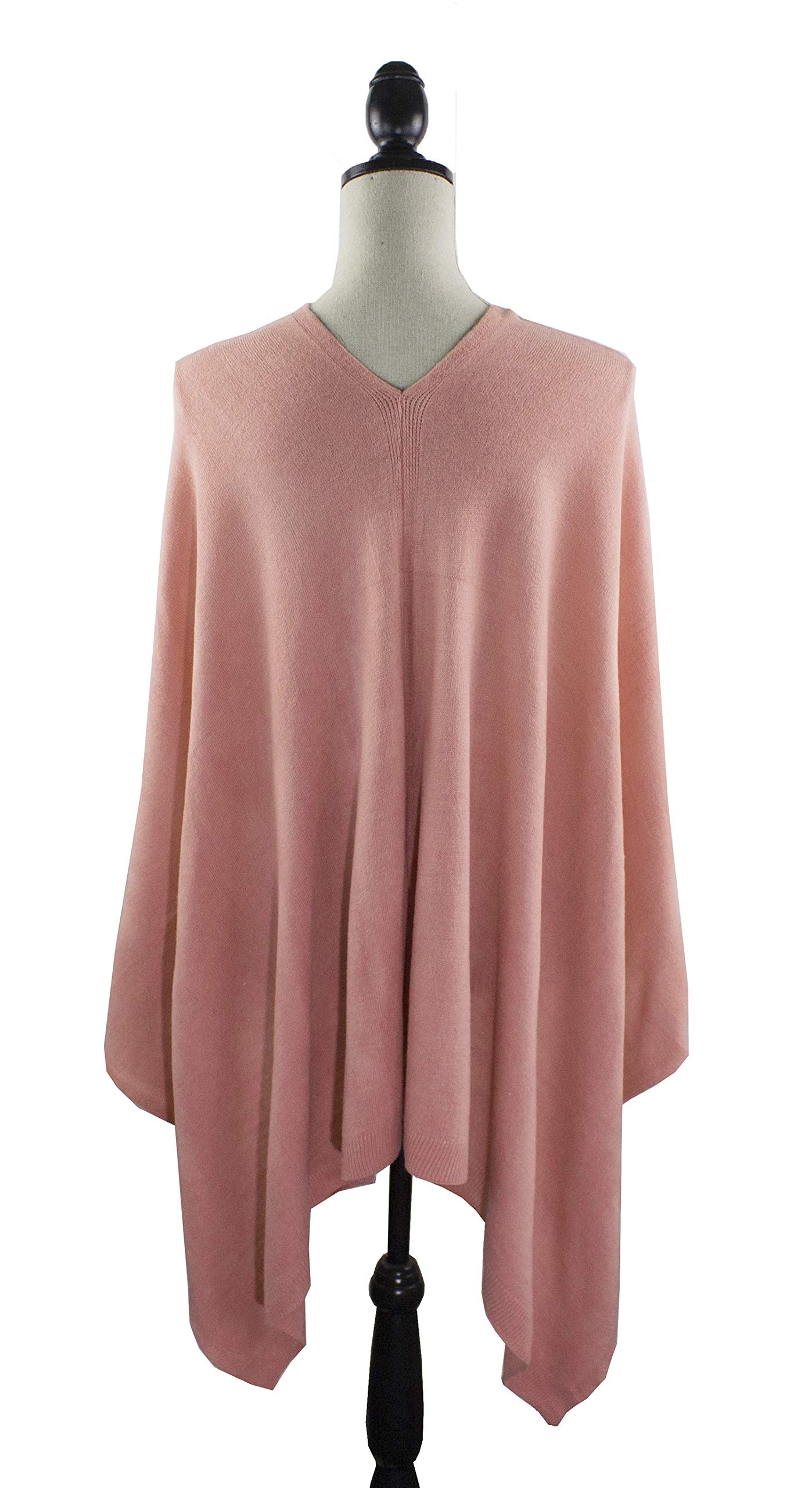 stylesilove Women Ultra Soft Knit Poncho Sweater Pullover Cardigan Lightweight Wrap Topper for All Season