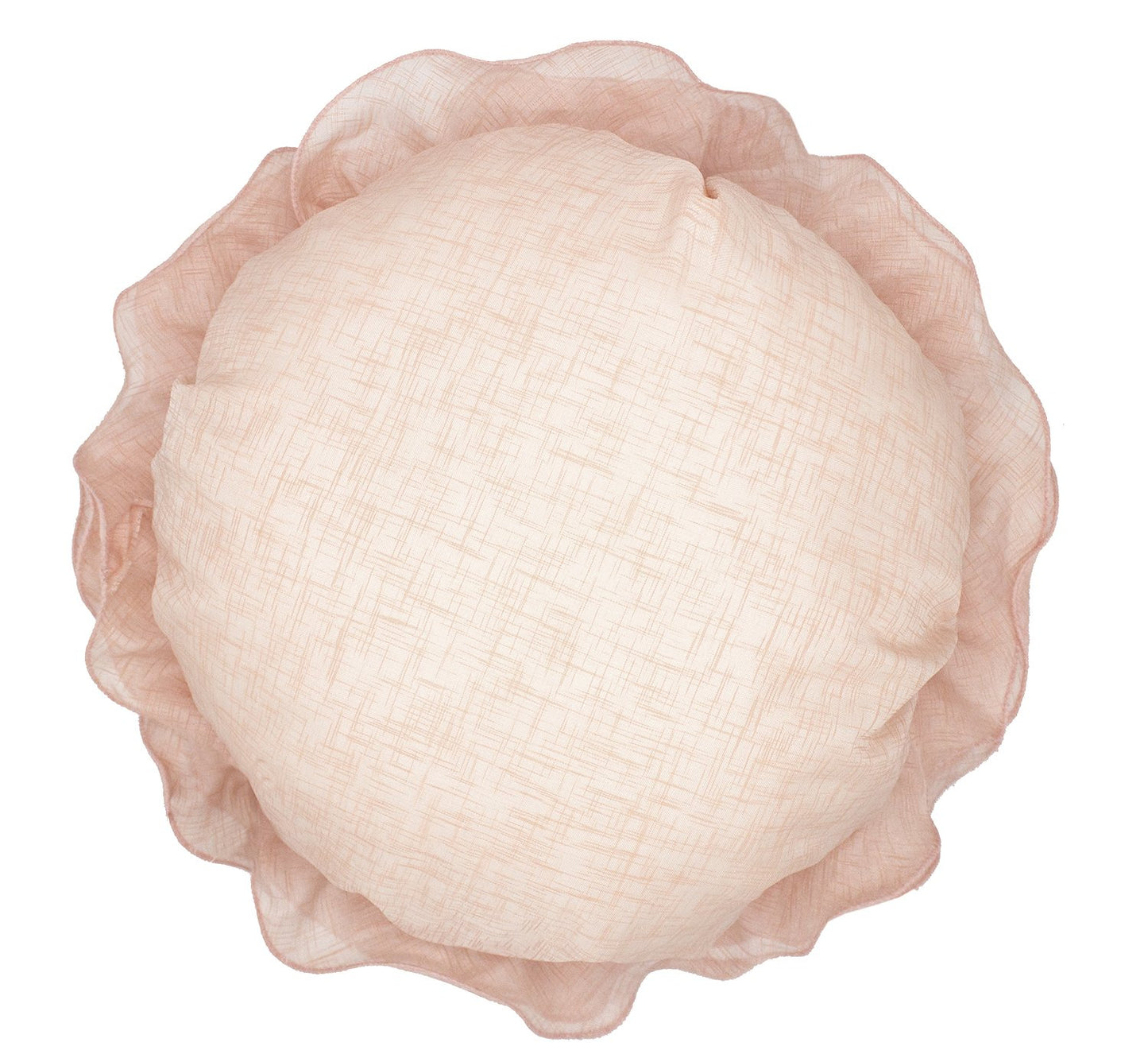 Fennco Styles Beautiful Handmade 3D Rose with Custom Made Fabric Decorative Throw Pillow 16" Round