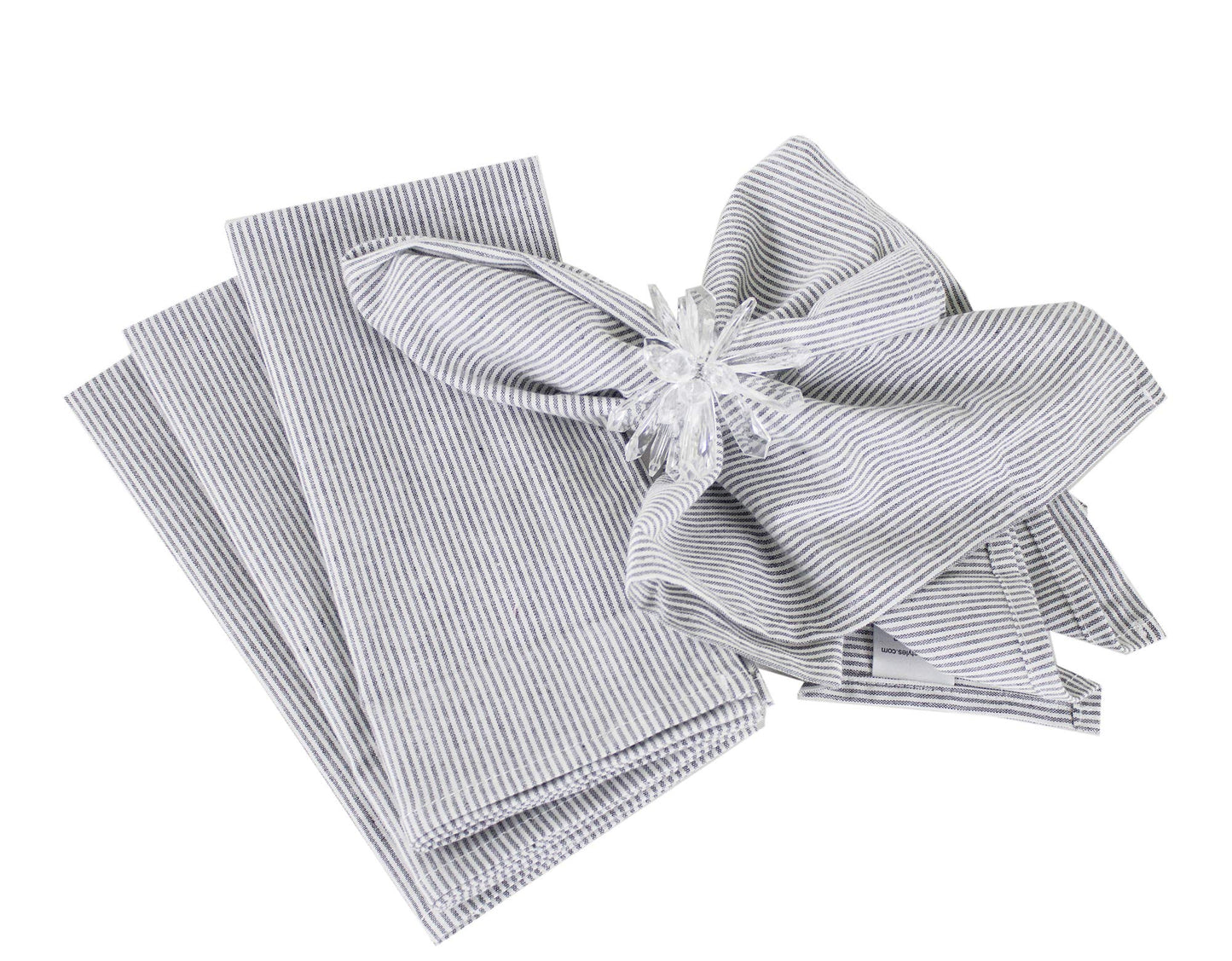 Fennco Styles Farmhouse Neutral Striped 100% Pure Cotton Tablecloth - Yellow Tablecloth for Everyday Use, Banquets, Family Gathering, Special Events and Home Décor
