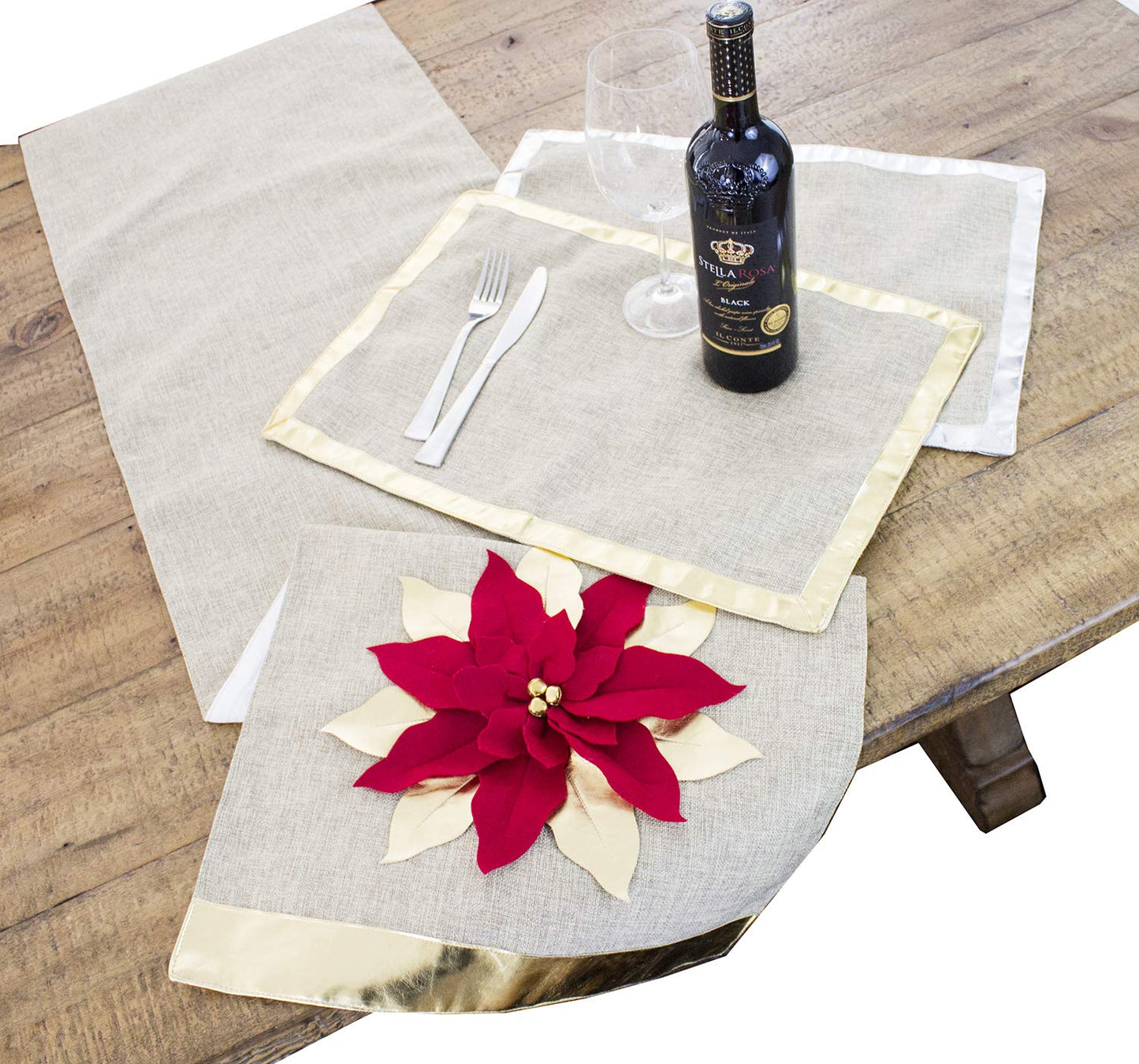 Fennco Styles Classic Solid Color Design Table Placemats