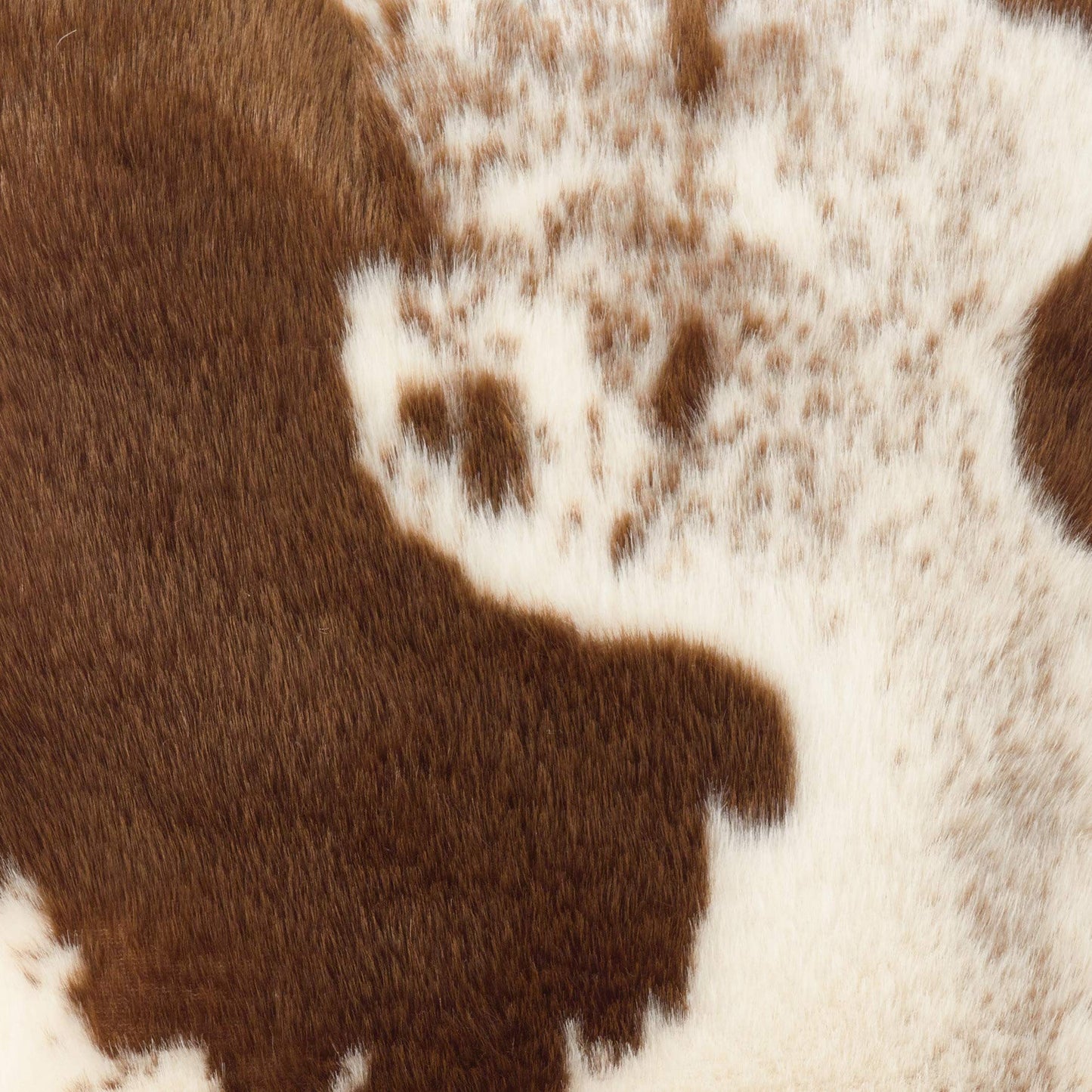 Fennco Styles Rustic Faux Fur Cowhide 50" W x 60" L Plush Throw – Brown Throw Blanket for Home, Couch, Bedroom, Living Room, Office, and Holiday Décor