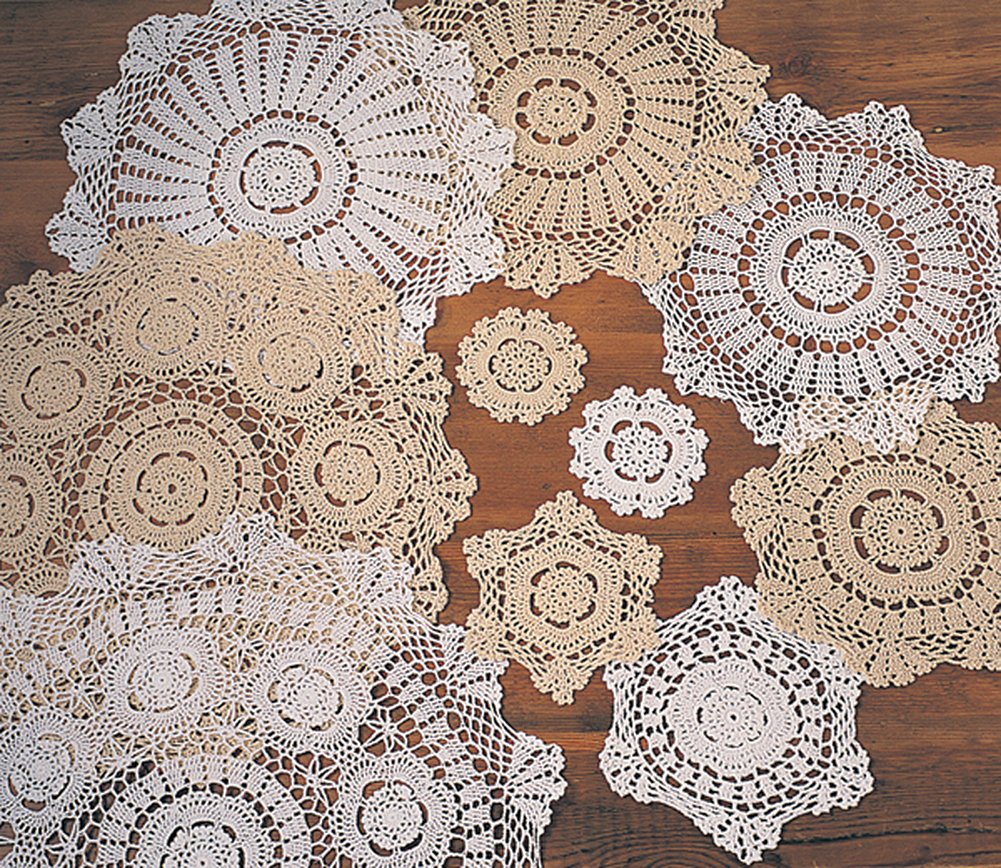 Fennco Styles Handmade Crochet Traycloth Cotton Doilies