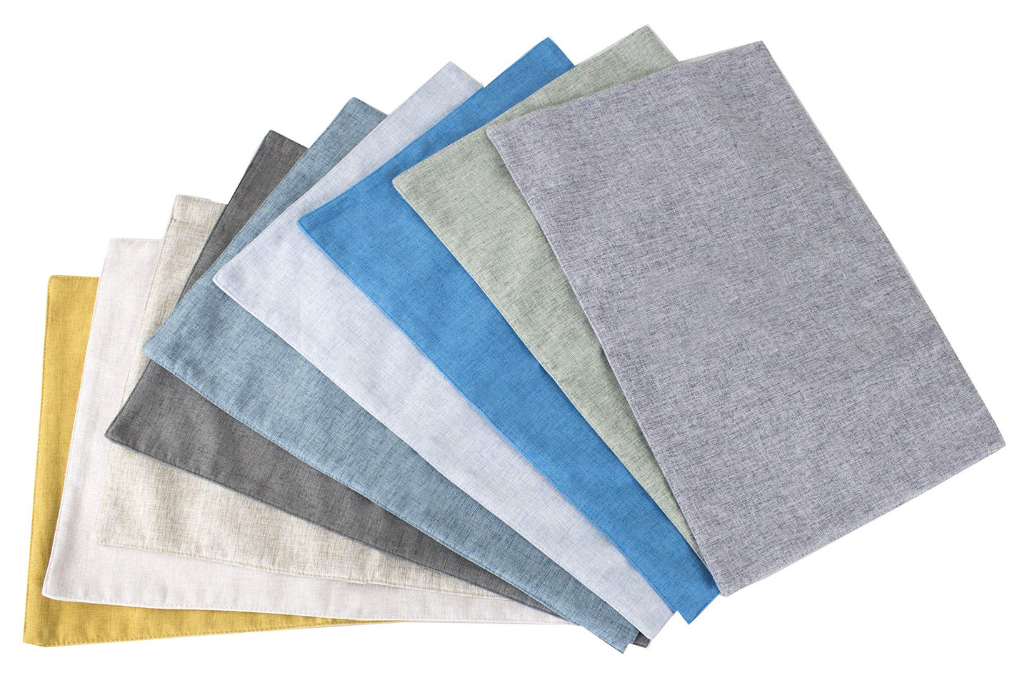 Fennco Styles Classic Woven Textile Decorative 12 x 18 Inch Table Placemats, Set of 4 - Solid Color Table Place Mats for Family Dinner, Banquets, Special Events and Home Décor