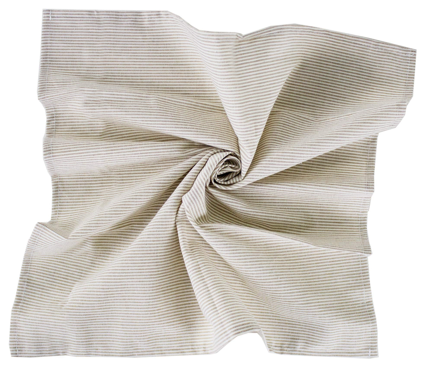 Fennco Styles Farmhouse Neutral Striped 100% Pure Cotton Tablecloth - Yellow Tablecloth for Everyday Use, Banquets, Family Gathering, Special Events and Home Décor