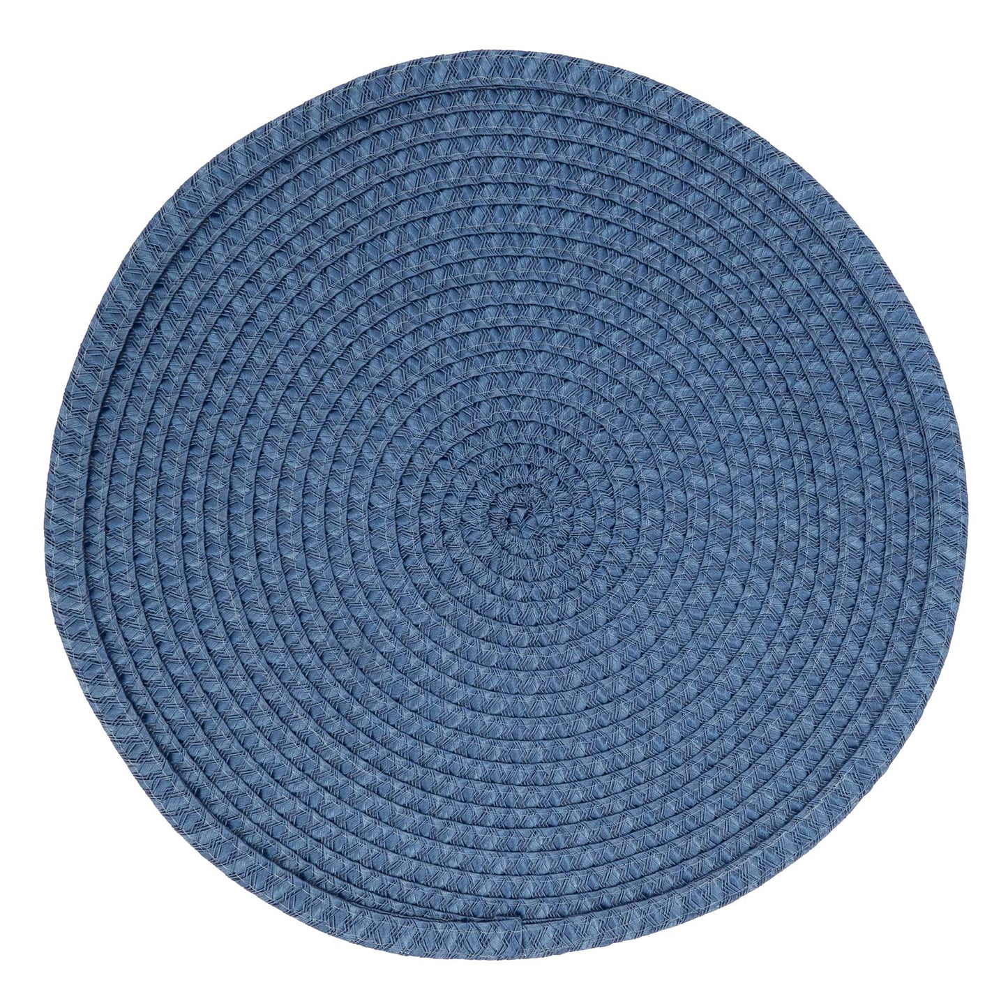 Fennco Styles Modern Everyday Textured Placemats 15 Inches Round, Set of 4 – Black Woven Table Mats for Home, Dining Room Décor, Banquets, Indoor & Outdoor and Special Events
