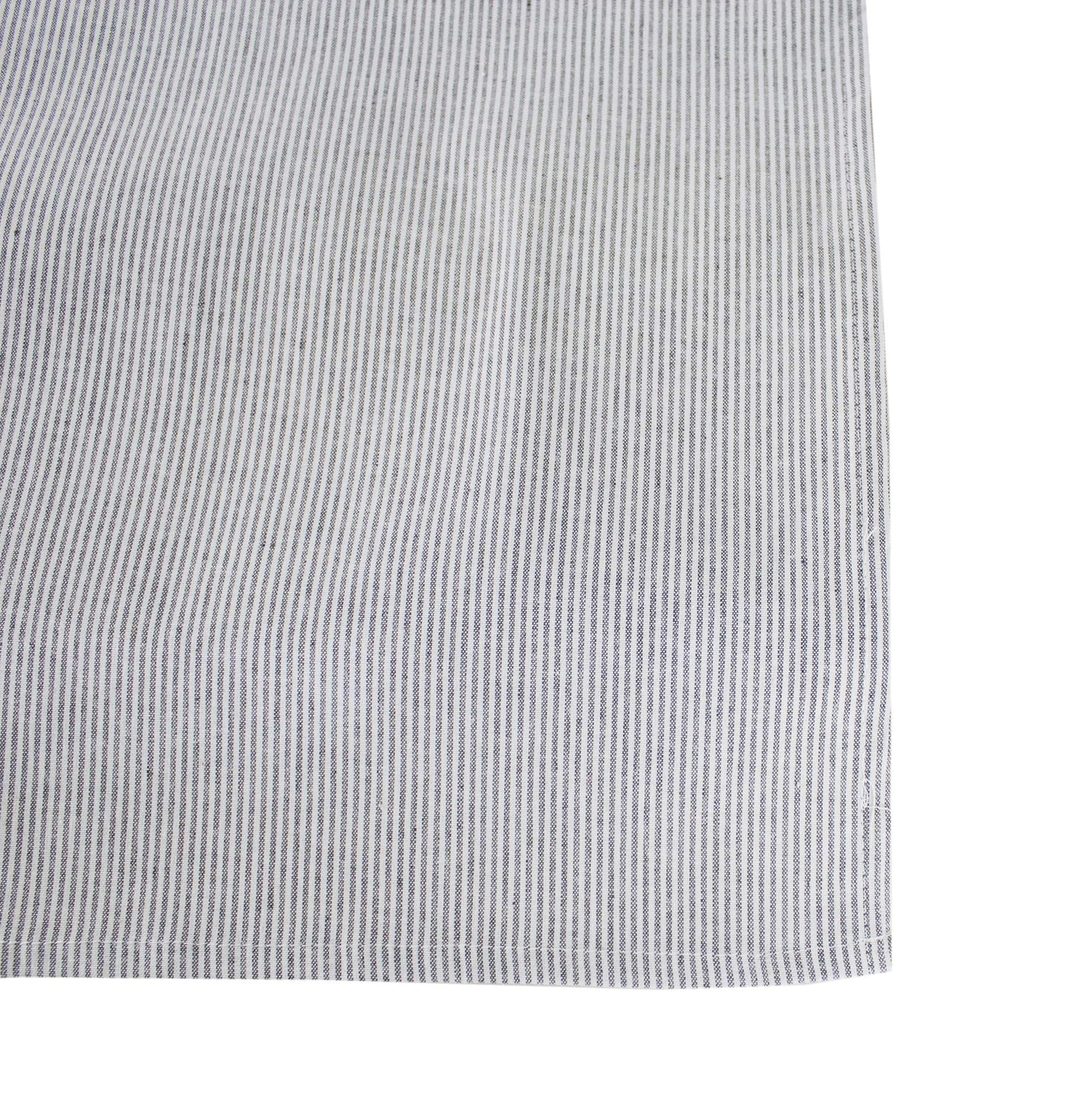 Fennco Styles Farmhouse Neutral Striped 100% Pure Cotton Tablecloth - Yellow Tablecloth for Everyday Use, Banquets, Family Gathering, Special Events and Home Décor