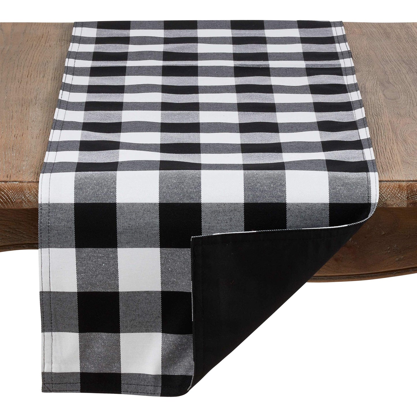 Fennco Styles Buffalo Plaid Collection Classic Checked Cotton Blend Table Linens