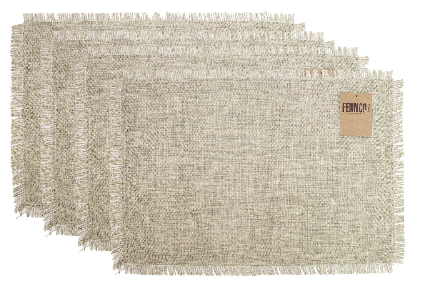 Fennco Styles Classic Solid Color Design Table Placemats