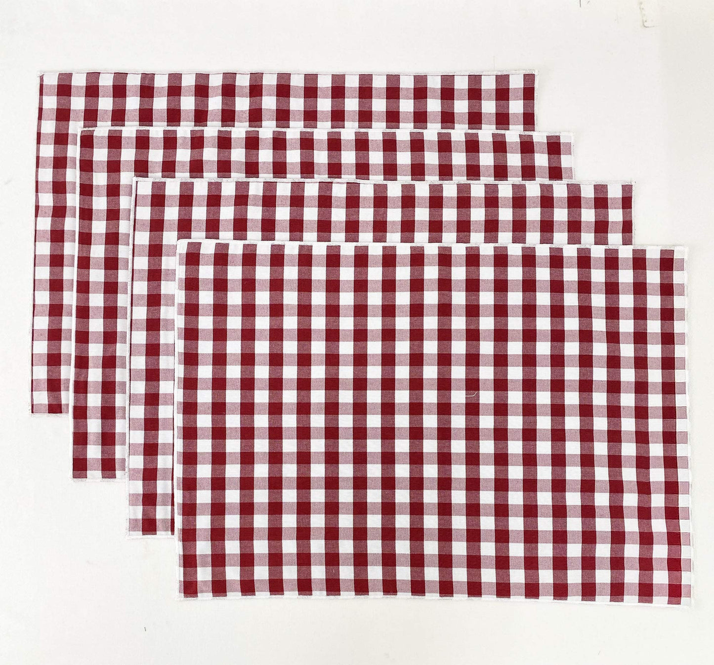 Fennco Styles Handmade Reversible Checkered Border Design Table Runner - Check Table Cover for Home, Dining Table, Banquet and Special Occasion