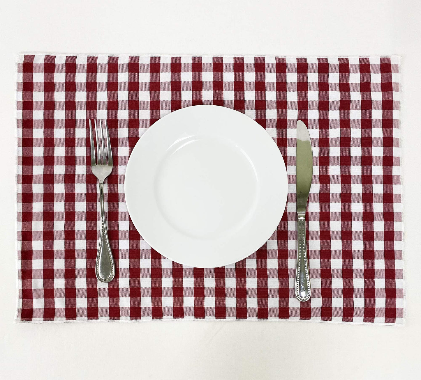 Fennco Styles Handmade Reversible Checkered Border Design Table Runner - Check Table Cover for Home, Dining Table, Banquet and Special Occasion