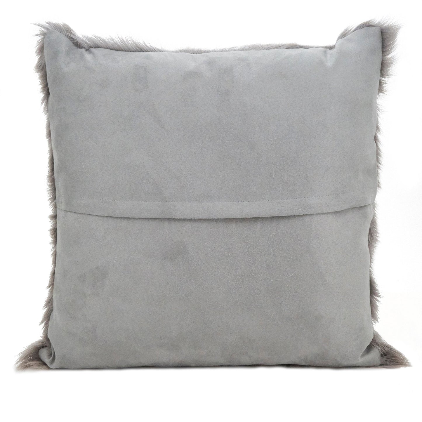 Fennco Styles Luxury Grade A Genuine Mongolian Lamb Fur Down Filled Decorative Throw Pillow
