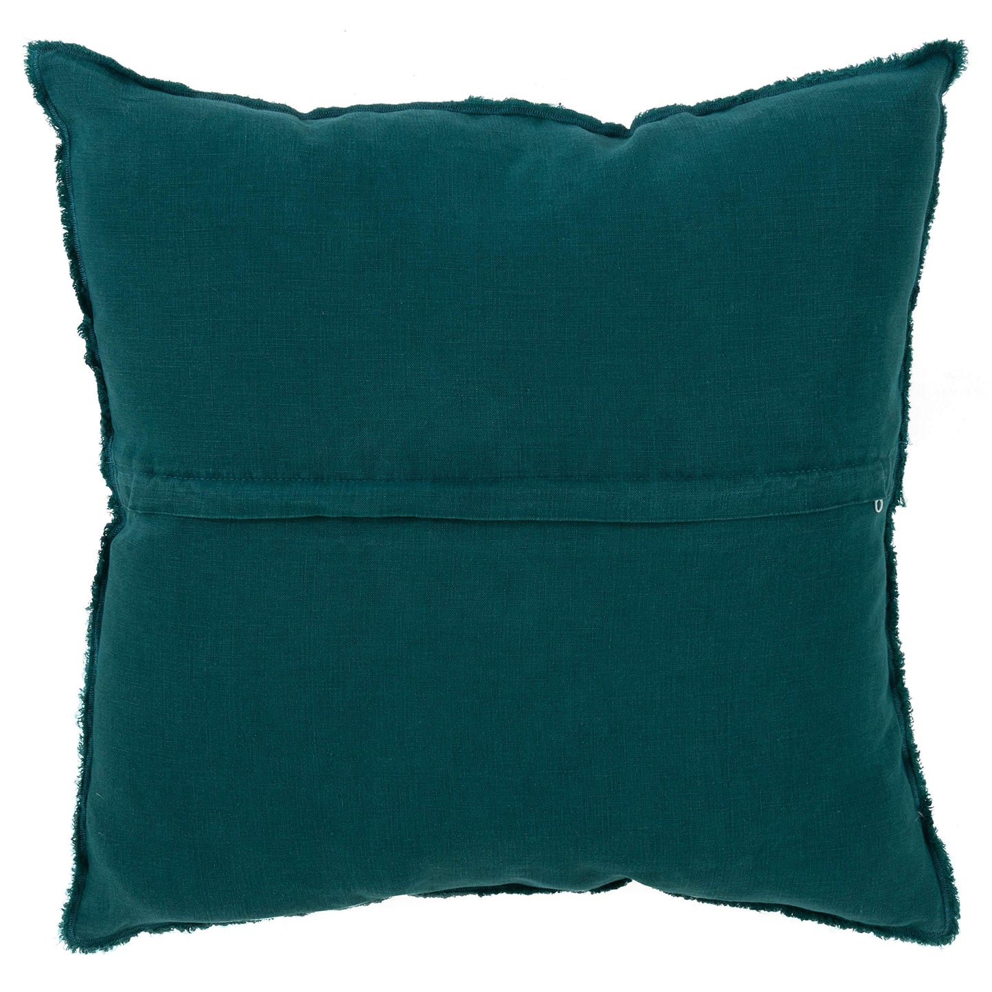 Fennco Styles Fringed Design Down Filled Linen 20-Inch Throw Pillow