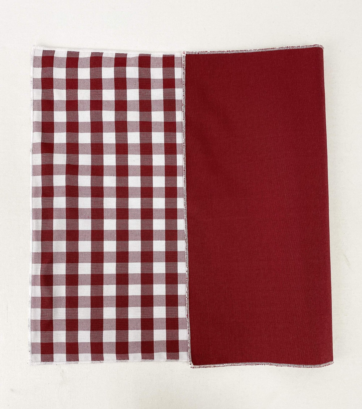 Fennco Styles Handmade Reversible Checkered Border Design Table Runner - Check Table Cover for Home, Dining Table, Banquet and Special Occasion