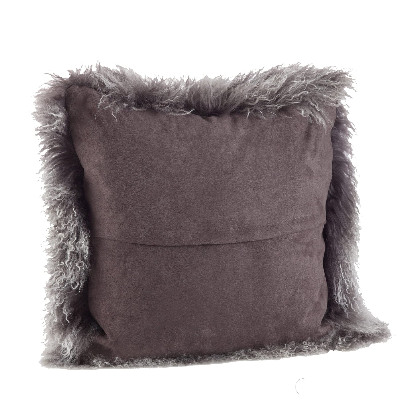 Fennco Styles Genuine Mongolian Lamb Fur Decorative Filled Throw Pillow - Soft Plush Wool Accent Pillow for Home, Couch, Living Room, Office and Holiday Décor