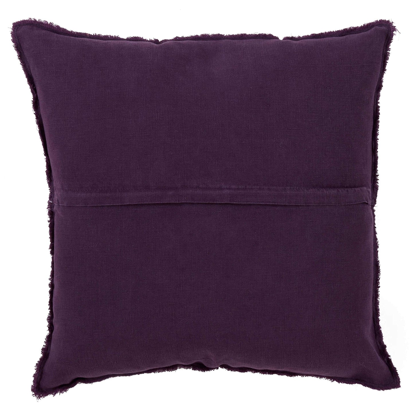 Fennco Styles Fringed Design Down Filled Linen 20-Inch Throw Pillow