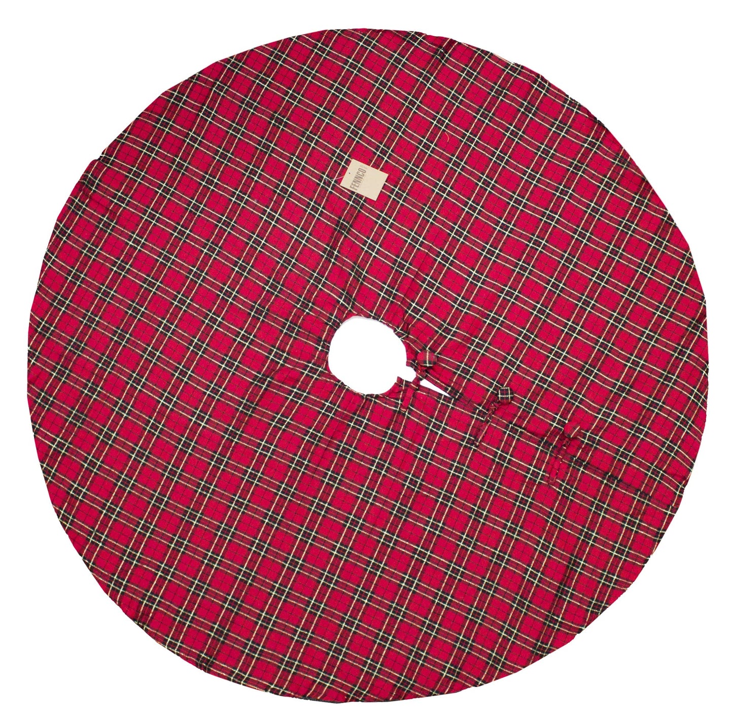 Fennco Styles Holiday Tartan Plaid Dazzle Christmas Decorative Tree Skirt
