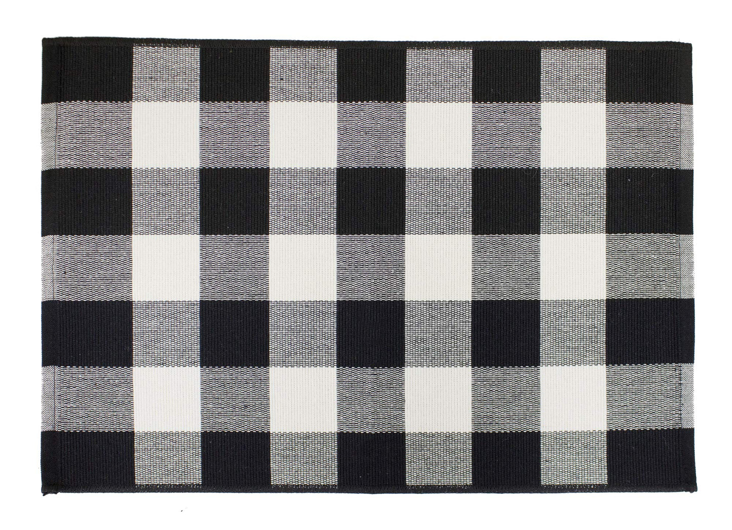 Fennco Styles Rustic Collection Buffalo Check with Rolled Hem Edge Table Runner