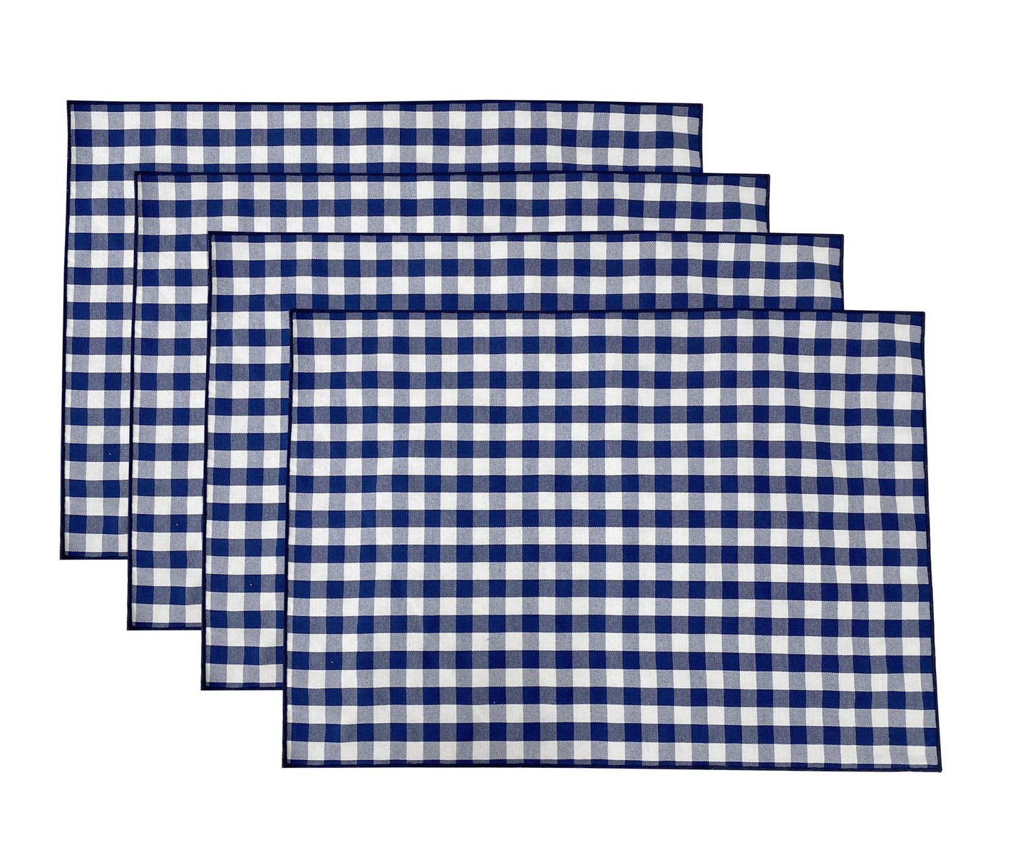 Fennco Styles Handmade Reversible Checkered Border Design Table Runner - Check Table Cover for Home, Dining Table, Banquet and Special Occasion