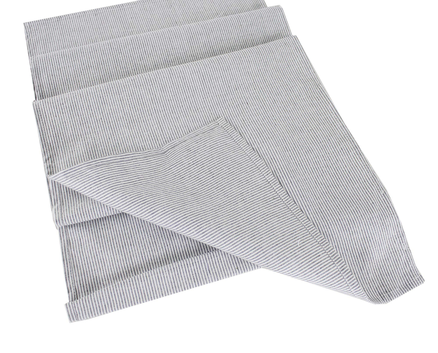 Fennco Styles Farmhouse Neutral Striped 100% Pure Cotton Tablecloth - Yellow Tablecloth for Everyday Use, Banquets, Family Gathering, Special Events and Home Décor