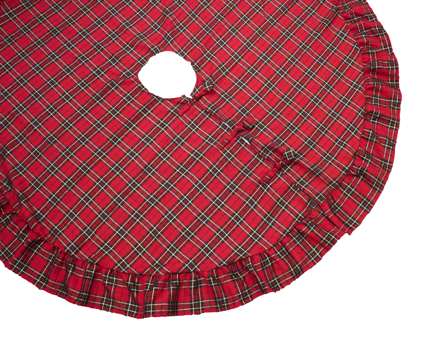 Fennco Styles Holiday Tartan Plaid Dazzle Christmas Decorative Tree Skirt