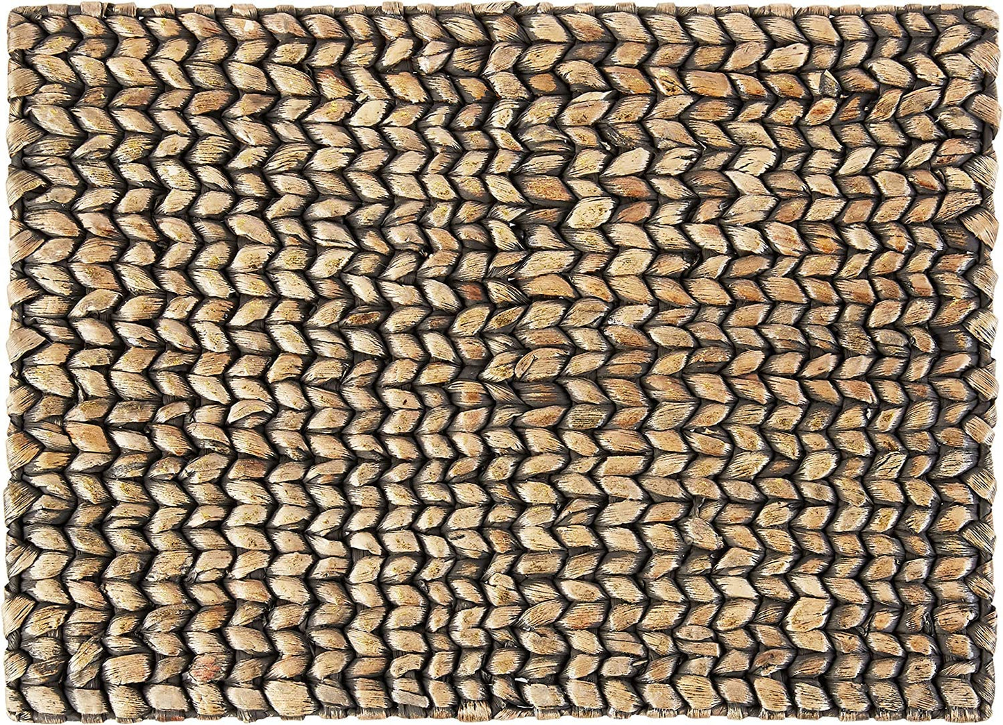 Fennco Styles Natural Woven Water Hyacinth Rectangular Placemats 14" W X 19" L, Set of 4