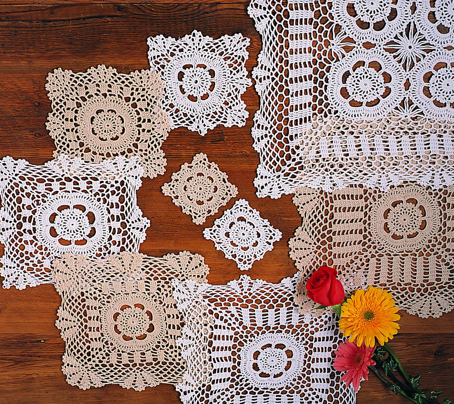 Fennco Styles Handmade Crochet Traycloth Cotton Doilies