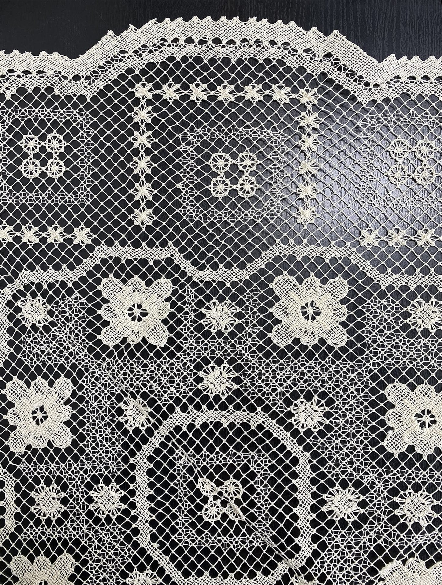 Fennco Styles Handmade All-Over Tuscany Lace Tablecloth