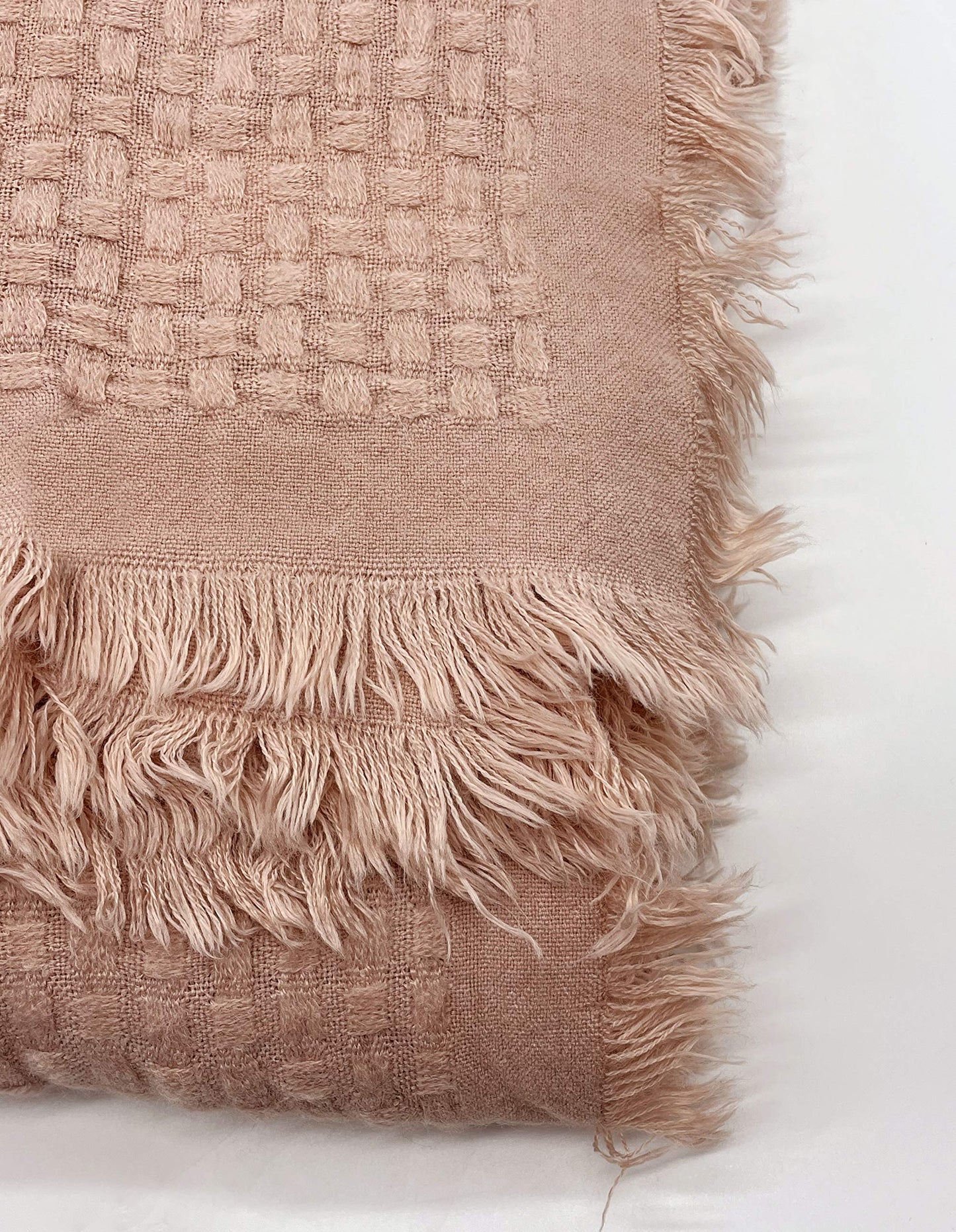 Fennco Styles Waffle Weave Solid Lightweight Throw Blanket with Fringe 50" W x 60" L - Slate Blanket for Sofa, Couch, Living Room and Bedroom Décor