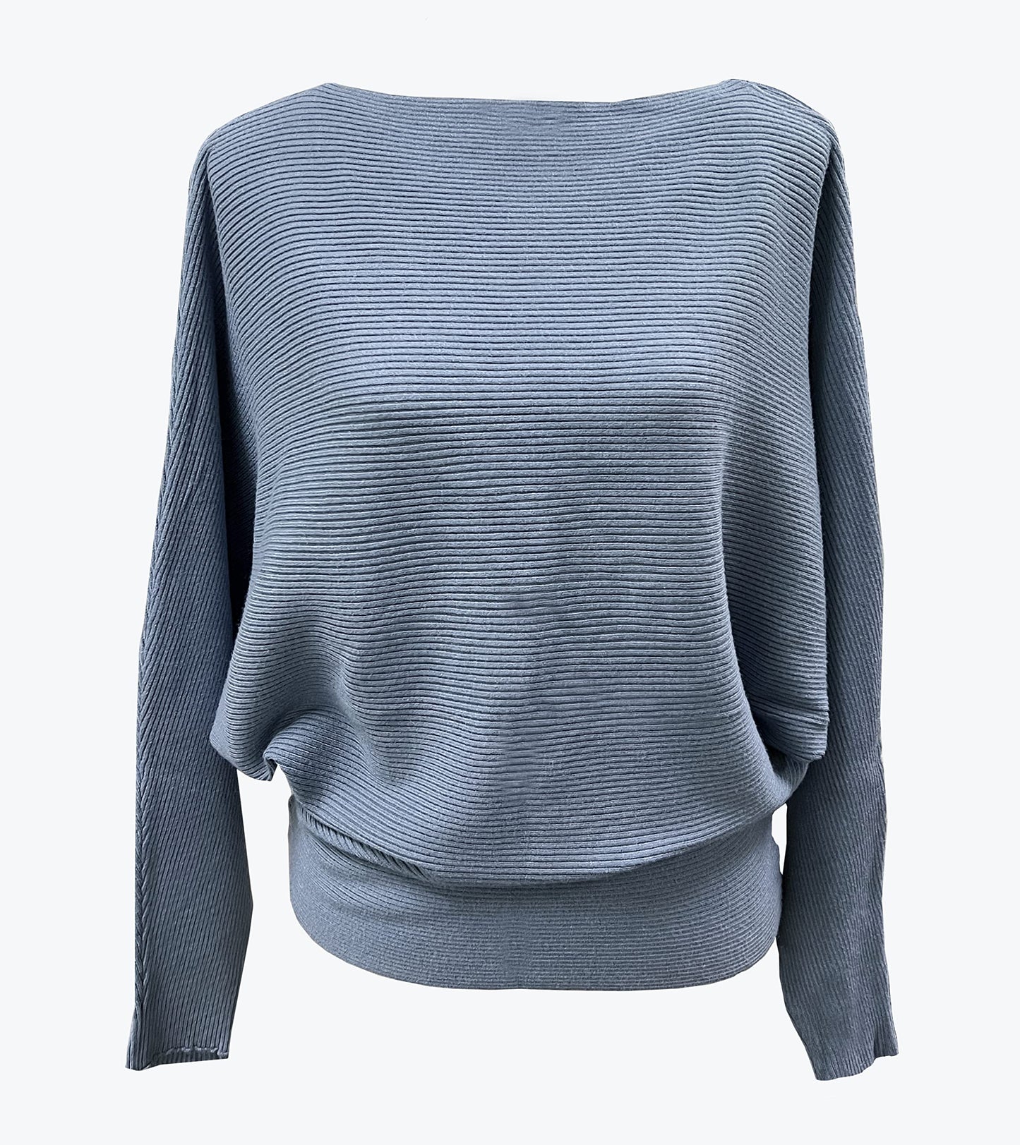 Styles I Love Women Autumn Winter Boat Neck Batwing Sleeve Pullover Knitted Sweater Long Sleeve Loose Top