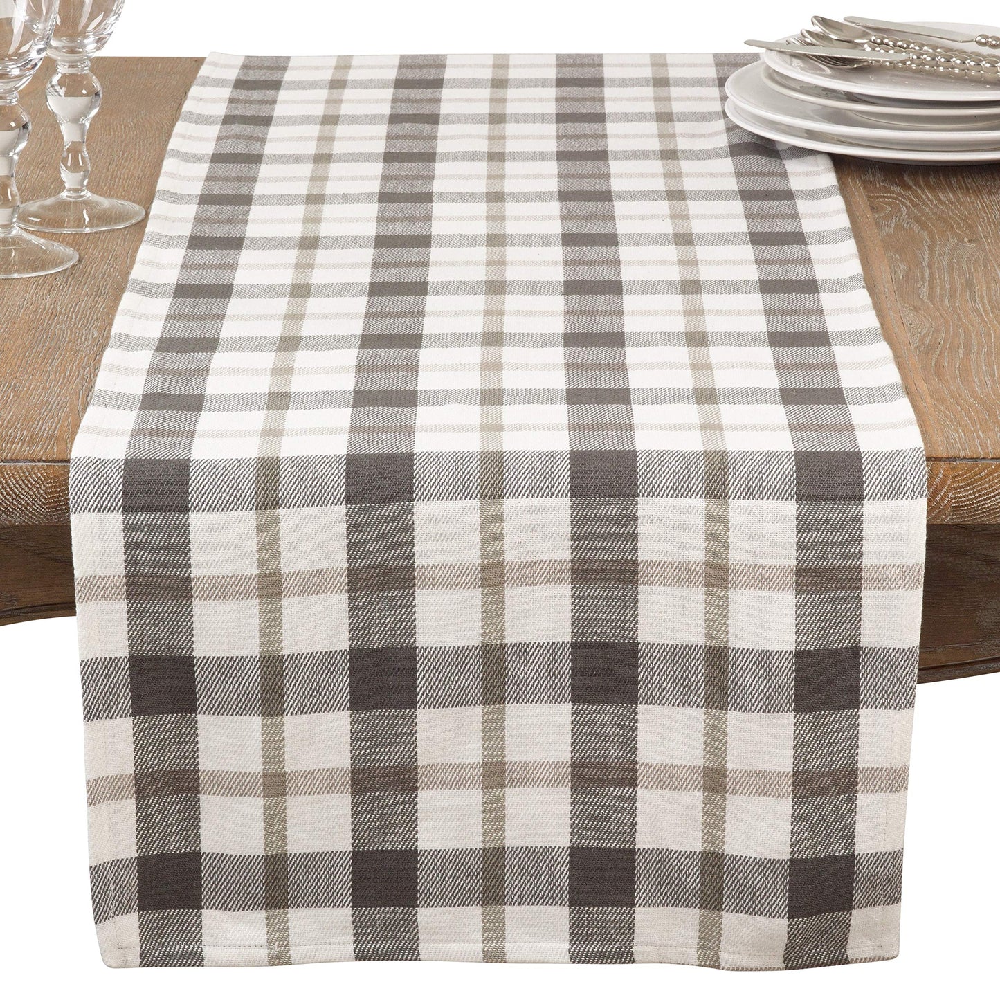 Fennco Styles Classic Plaid Design Tabletop Collection