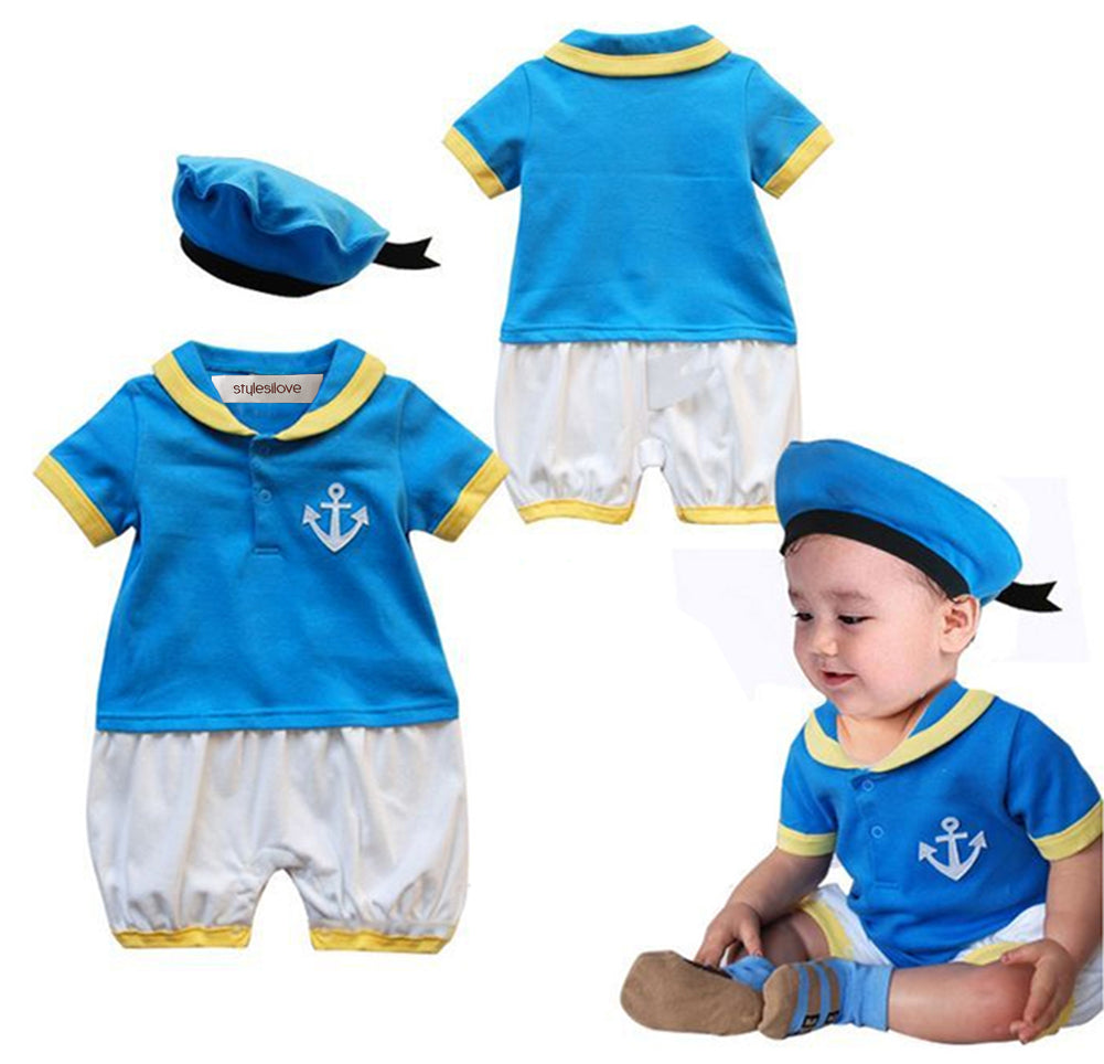 Donald Duck Baby Romper & Hat 2pcs Costume