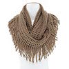 stylesilove Women Cozy Knit Tassel Infinity Loop Scarf - 8 Colors