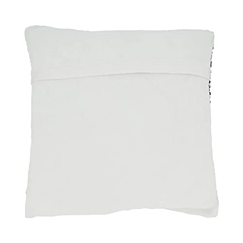 Fennco Styles Diamond Chindi Cotton Decorative Throw Pillow 18" W x 18" L - Blue Woven Square Cushion Case for Home, Couch, Bedroom, Living Room and Office Décor