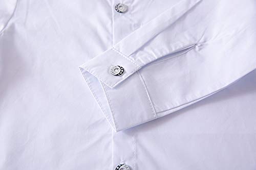 stylesilove Toddler Little Boy Long Sleeve Cotton Button Down Shirt for Casual, Formal Event and Special Occasions
