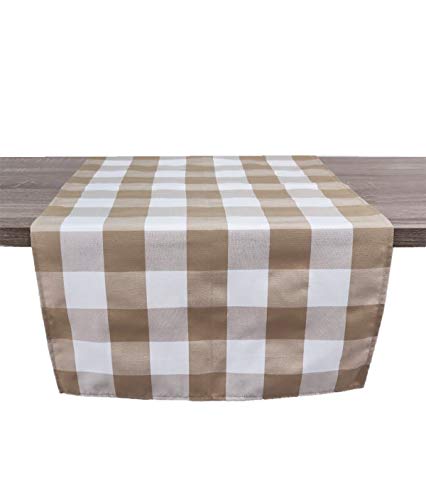 Fennco Styles Buffalo Check Design Table Runner - Handmade in USA - Plaid Rustic Table Cover for Everyday Use, Banquet, Holiday, Family Gathering and Special Occasion