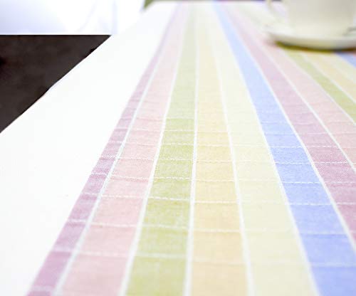 Fennco Styles Luscious Stitched Checkered Cotton Table Runner 16 x 90 Inch - Multicolor Table Linens for Everyday Use, Banquets, Wedding and Special Events