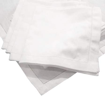 Fennco Styles Handmade Basic Hemstitch Border Linen-Cotton Tablecloth
