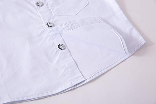 stylesilove Toddler Little Boy Long Sleeve Cotton Button Down Shirt for Casual, Formal Event and Special Occasions
