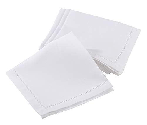 Fennco Styles Handmade Basic Hemstitch Border Linen-Cotton Tablecloth