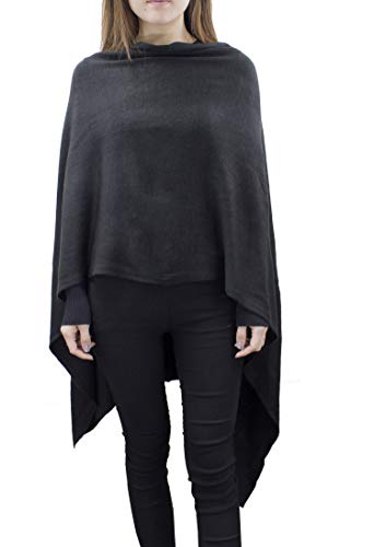 stylesilove Women Ultra Soft Knit Poncho Sweater Pullover Cardigan Lightweight Wrap Topper for All Season