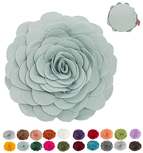 Fennco Styles Eva's Flower Garden Decorative Throw Pillow Cover 16" Round - Floral Accent Pillow Case for Home, Couch, Bed, Living Room, Holiday and Office Décor