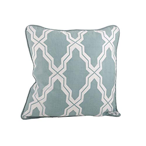 Fennco Styles Yasmina Moroccan Decorative Down Filled Linen Blend Throw Pillow, 18-inch Square