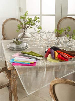 Fennco Styles Sorbet Tissue Organza Tablecloth Sheer Table Cover for Everyday Use, Banquets and Special Events